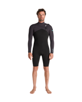 NuWave Session 3/2mm Chest Zip Spring Wetsuit in Black, Meteor X & Petrol