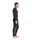 The C-Skins Mens NuWave Session 4/3mm Chest Zip Wetsuit in Black, Black X & Silver