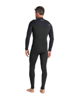 The C-Skins Mens NuWave Session 4/3mm Chest Zip Wetsuit in Black, Black X & Silver