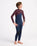 Boys NuWave Session 5/4/3mm Chest Zip Wetsuit in Bluestone, Rust X & Cool Green