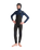 Boys NuWave Session 5/4mm Hooded Chest Zip Wetsuit in Black, Bluestone X & Cool Green