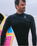 NuWave Session 5/4/3mm Chest Zip Wetsuit in Black, Meteor X & Rust