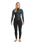 The C-Skins Womens NuWave Surflite 4/3mm Back Zip Wetsuit in Black, Dark Forest & Retro Blue