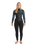 The C-Skins Womens NuWave Surflite 4/3mm Back Zip Wetsuit in Black, Dark Forest & Retro Blue