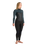 The C-Skins Womens NuWave Surflite 4/3mm Back Zip Wetsuit in Black, Dark Forest & Retro Blue