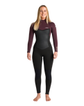 NuWave Surflite 5/4mm Back Zip Wetsuit in Black, Rust & Yellow