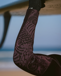The C-Skins Womens NuWave Surflite 5/4mm Back Zip Wetsuit in Black, Rust & Yellow