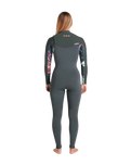 The C-Skins Womens NuWave Solace 3/2mm Chest Zip Wetsuit in Forest Green & Forest Green X