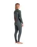 The C-Skins Womens NuWave Solace 3/2mm Chest Zip Wetsuit in Forest Green & Forest Green X