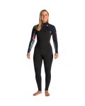 NuWave Solace 4/3mm Chest Zip Wetsuit in Raven Black & Black X