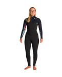NuWave Solace 4/3mm Chest Zip Wetsuit in Raven Black & Black X