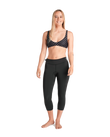 The C-Skins Womens NuWave Solace Lite 1.5mm Wetsuit Leggings in Black, Black & White
