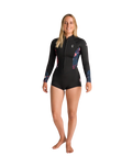 NuWave Solace Lite 2/2mm Front Zip Spring Wetsuit in Black & Tropical