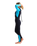 The C-Skins Womens Surflite 3/2mm Back Zip Wetsuit in Black, Bright Cyan & Azure