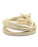The Nalu Beads White Cork Wrap Bracelet in White