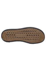 The Hey Dude Shoes Womens Denny Recycled Leather Grip Shoes in Jet Black