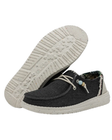The Hey Dude Shoes Womens Wendy Natural Shoes in Carbon