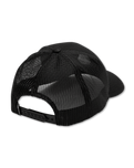 The Volcom Mens Full Stone Cheese Trucker Cap in Black
