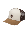 The Volcom Mens Full Stone Trucker Cap in Pale Khaki