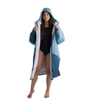 Advance Long Sleeved Changing Robe in Blue & Light Grey