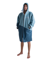 Advance Long Sleeved Changing Robe in Blue & Light Grey
