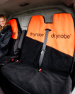 Double Car Seat Cover in Orange & Black