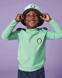 The Roarsome Boys Spike The Dinosaur Rash Vest in Green