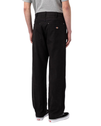 The Dickies Mens Duck Canvas Utility Trousers in Stone Washed Black