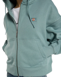 Oakport Zip Hoodie in Stormy Sea