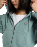 Oakport Zip Hoodie in Stormy Sea