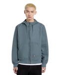 The Dickies Mens Duck Canvas Hooded Unlined Jacket in Stormy Weather