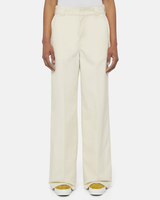 The Dickies Womens Wide Leg Work Trousers in White Cap Grey