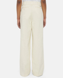 The Dickies Womens Wide Leg Work Trousers in White Cap Grey