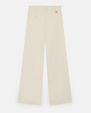 The Dickies Womens Wide Leg Work Trousers in White Cap Grey