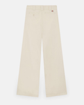 The Dickies Womens Wide Leg Work Trousers in White Cap Grey