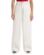 X Loose Denim Carpenter Jeans in Egret