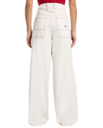 X Loose Denim Carpenter Jeans in Egret