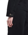 New Canvas Jacket in Stone Washed Black
