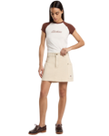 River Ranch Mini Skirt in Whitecap Grey