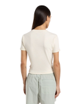 The Dickies Womens Companion Center Logo T-Shirt in Whitecap Grey