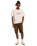 Rope Center Logo T-Shirt in Whitecap Gray