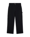 Canvas Carpenter Lightweight Trousers in Black