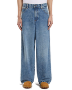 Loose Wave Denim Jeans in Rinsed Blue Fade