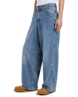 Loose Wave Denim Jeans in Rinsed Blue Fade