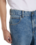 Loose Wave Denim Jeans in Rinsed Blue Fade