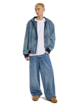 Loose Wave Denim Jeans in Rinsed Blue Fade