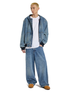 Loose Wave Denim Jeans in Rinsed Blue Fade