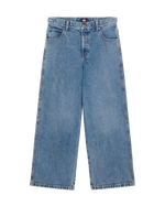 Loose Wave Denim Jeans in Rinsed Blue Fade