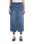 The Dickies Womens Long Denim Skirt in Rinsed Blue & Fade
