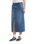 The Dickies Womens Long Denim Skirt in Rinsed Blue & Fade